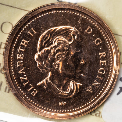 SOLD Canada 2003WP New Effigy 1 Small Cent Coin - ICCS MS-67 Red Numismatic BU