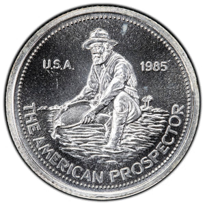 SOLD Engelhard 1985 1/10oz .999 Fine Silver Prospector Round