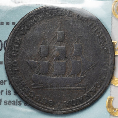 SOLD Upper Canada 1816 Halfpenny Token CH #UC-7 Mule - CCCS VG-8