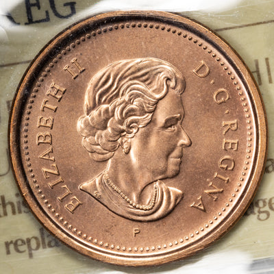 SOLD Canada 2004P 1 Small Cent Coin - ICCS MS-67 Red