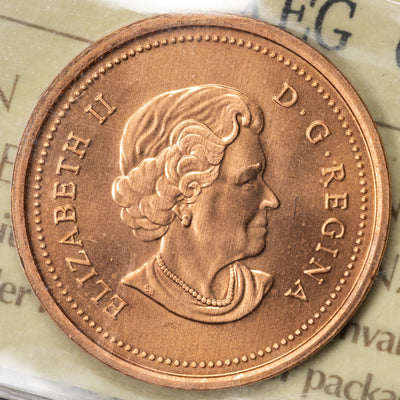 SOLD Canada 2005 1 Small Cent Coin - ICCS MS-67 Red