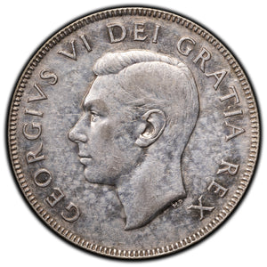 SOLD Canada 1949 Hoof/9 50 Cents Half Dollar Silver Coin