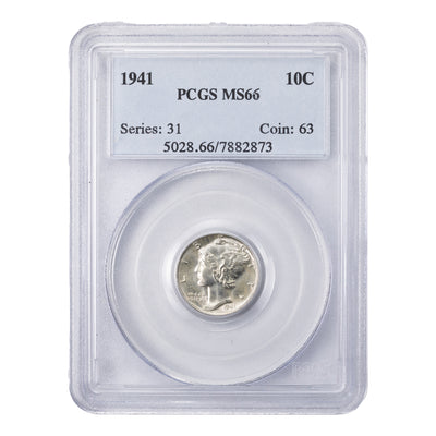 SOLD United States 1941 10 Cents Mercury Dime Silver Coin - PCGS MS-66