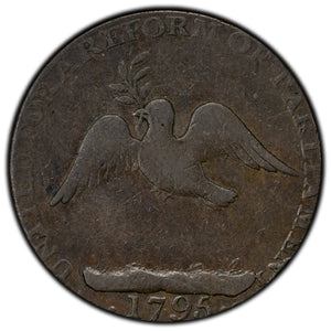 SOLD Ireland 1795 Wicklow 1/2 Half Penny Token D&H #69