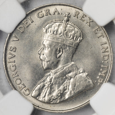 SOLD Canada 1922 5 Cents Nickel Coin - NGC MS-64