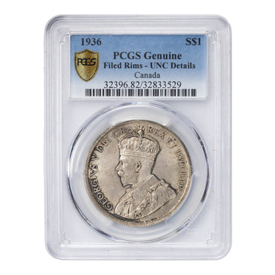 SOLD Canada 1936 $1 Silver Dollar Coin - PCGS UNC Details