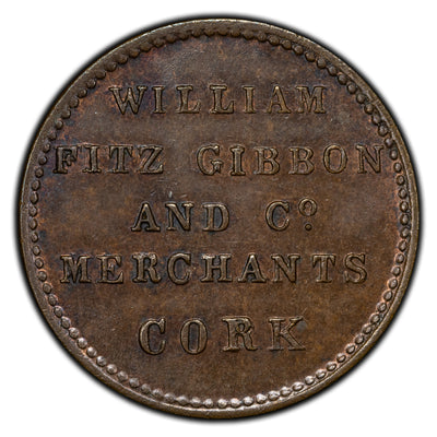 Ireland ND Cork William Fitz Gibbon and Co Merchant Token