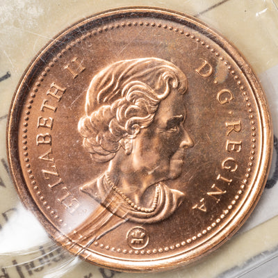 SOLD Canada 2006 RCM Logo First Day 1 Small Cent Coin - ICCS MS-66 Red