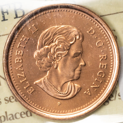 SOLD Canada 2006P Magnetic 1 Small Cent Coin - ICCS MS-67 Red