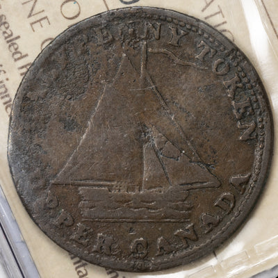 Upper Canada 1815 Halfpenny Token CH #UC8A1 - ICCS VF-20 (corrosion)