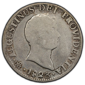 SOLD Mexico 1823 2 Reales Silver Coin KM #303