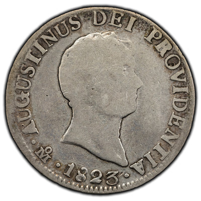 SOLD Mexico 1823 2 Reales Silver Coin KM #303