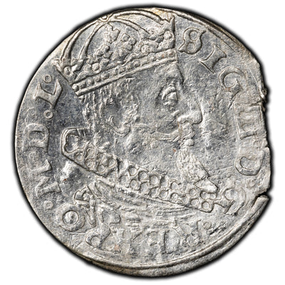 Lithuania 1627 Groschen Silver Coin Wilno Mint Sigismund III