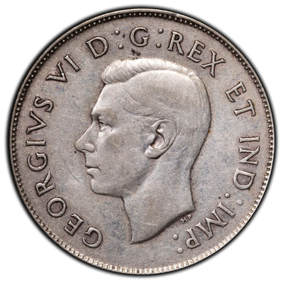 SOLD Canada 1947 Straight 7 50 Cents Half Dollar Silver Coin