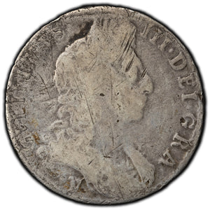 SOLD Great Britain 1697 1/2 Half Crown Silver Coin - Scratched
