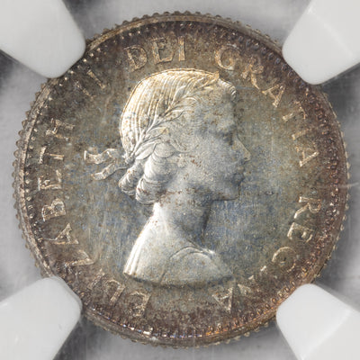 Canada 1958 10 Cents Dime Silver Coin - NGC PL-67