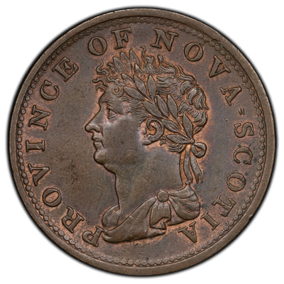 SOLD Canada Nova Scotia 1823 1/2 Half Penny Token Br. 867 NS-1A3