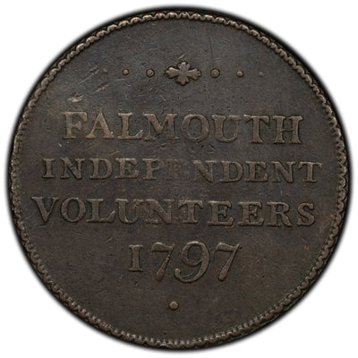 Great Britain Falmouth 1797 1/2 Half Penny Token D&H 3