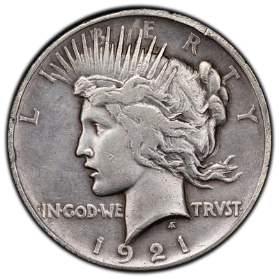 SOLD United States 1921 $1 Peace Silver Dollar Coin - Cleaned