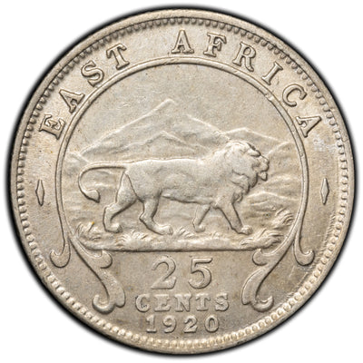 SOLD British East Africa 1920 25 Cents Silver Coin KM #15