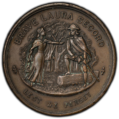 SOLD Canada Brave Laura Secord Commemorative Medal 38mm