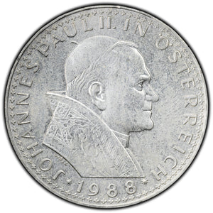 SOLD Austria 1988 500 Schilling Silver Coin - Pope John Paul II