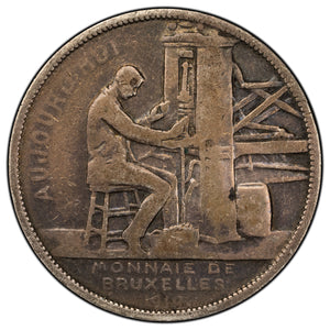 SOLD Belgium 1919 Silver Medal 30mm - "Monnaie De Bruxelles"