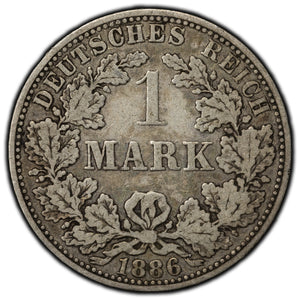 SOLD Germany 1886-A 1 Mark Silver Coin