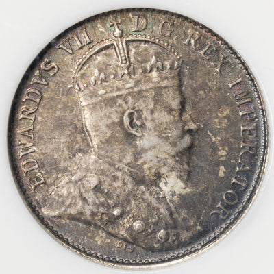 SOLD Canada 1902-H Small H 5 Cents Silver Coin - NGC AU-58
