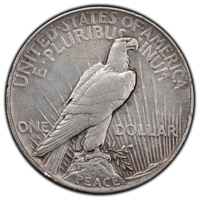 SOLD United States 1921 $1 Peace Silver Dollar Coin - Cleaned