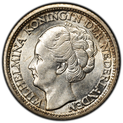 Curacao 1944 1/4 Gulden Silver Coin KM #44