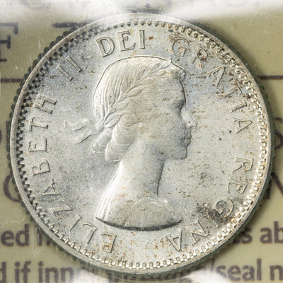 SOLD Canada 1956 Dot 10 Cents Dime Silver Coin - ICCS MS-66 Tied Finest