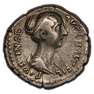 SOLD Ancient Rome Faustina Junior AD 138-61 Denarius Silver Coin