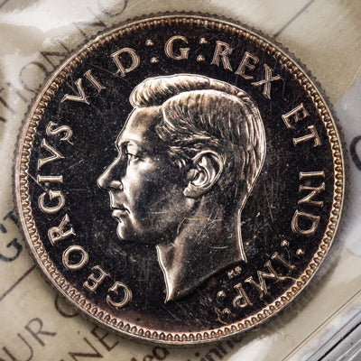 SOLD Canada 1947 25 Cents Quarter Silver Coin - ICCS Specimen SP-64