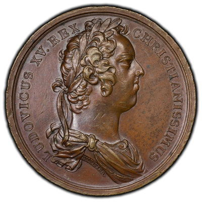 SOLD France 1730 Louis XV Birth of an Heir Medal 40.7mm