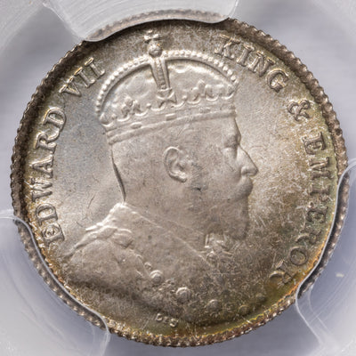 SOLD Hong Kong 1904 5 Cents Silver Coin - PCGS MS-66 Lovely Toning