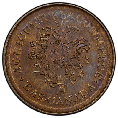 SOLD Lower Canada Bouquet Sou Token Br. 692 LC-32B