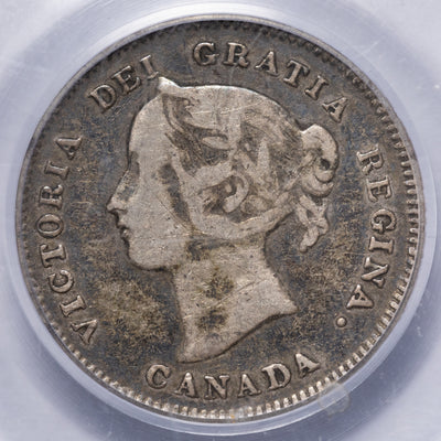 SOLD Canada 1897 5 Cents Silver Coin - PCGS F-15