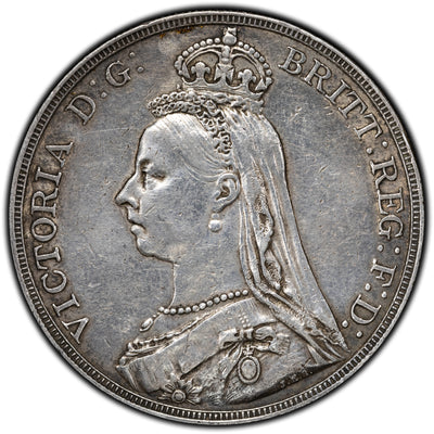 SOLD Great Britain 1889 1 One Crown Silver Coin KM #765 - Cleaned
