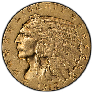 SOLD United States 1912 $5 Half Eagle Gold Coin