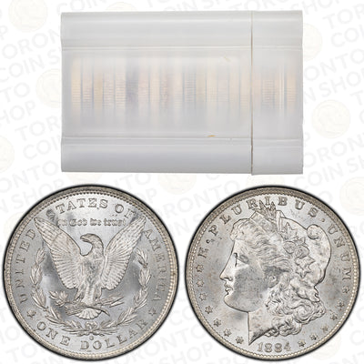 SOLD United States 1884-O $1 Morgan Silver Dollar - Roll Of 20 UNC Coins