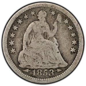 SOLD United States 1853 Arrows 1/2 Half Dime Seated Liberty Silver Coin