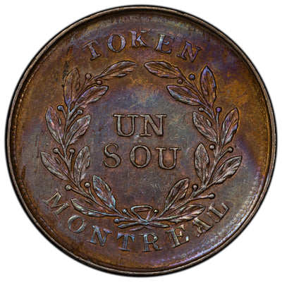 SOLD Lower Canada Bouquet Sou Token Br. 692 LC-32B