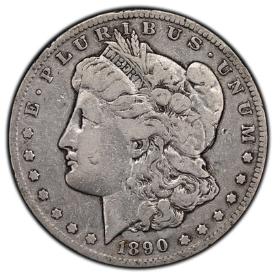 United States 1890-CC $1 Morgan Silver Dollar Coin - Old Cleaning