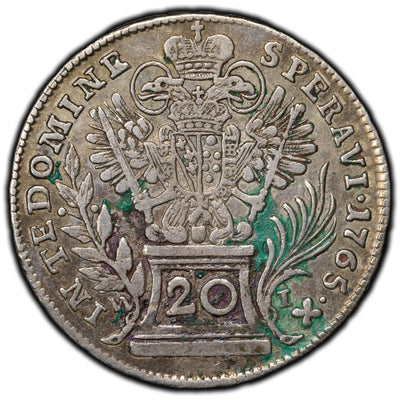SOLD Austria 1765 20 Kreuzer Silver Coin KM #2028 - Residue