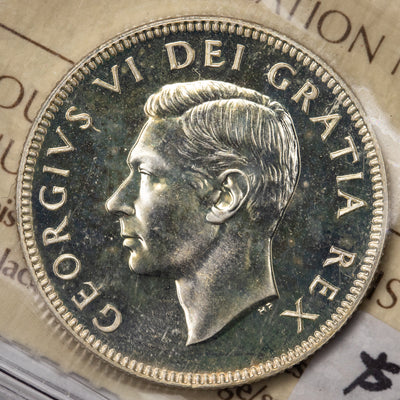 SOLD Canada 1950 25 Cents Quarter Silver Coin - ICCS Specimen SP-65