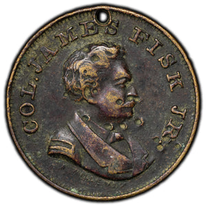 SOLD United States 1872 Relief For Chicago Col. James Fisk Jr Token IL-CH23c