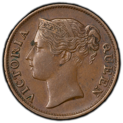 Straits Settlements 1862 1/2 Cent Coin KM #5