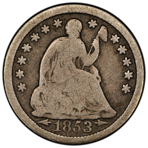 SOLD United States 1853 Arrows 1/2 Half Dime Silver Coin