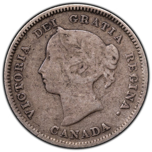 SOLD Canada 1885 Small '5' 5 Cents Silver Coin